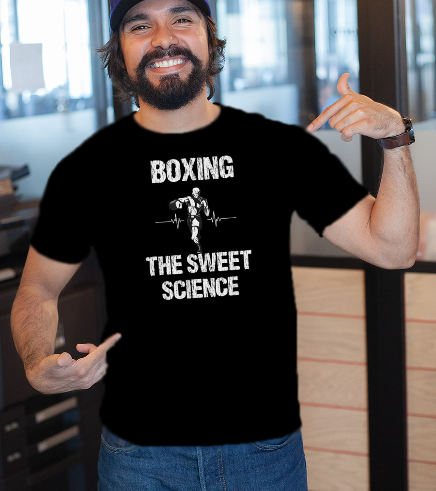 Boxing The Sweet Science Heartbeat Fighter T-Shirt