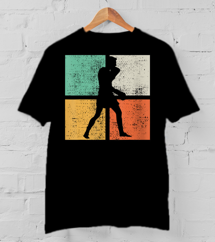 Vintage Boxing Boxer Silhouette Club T-Shirt