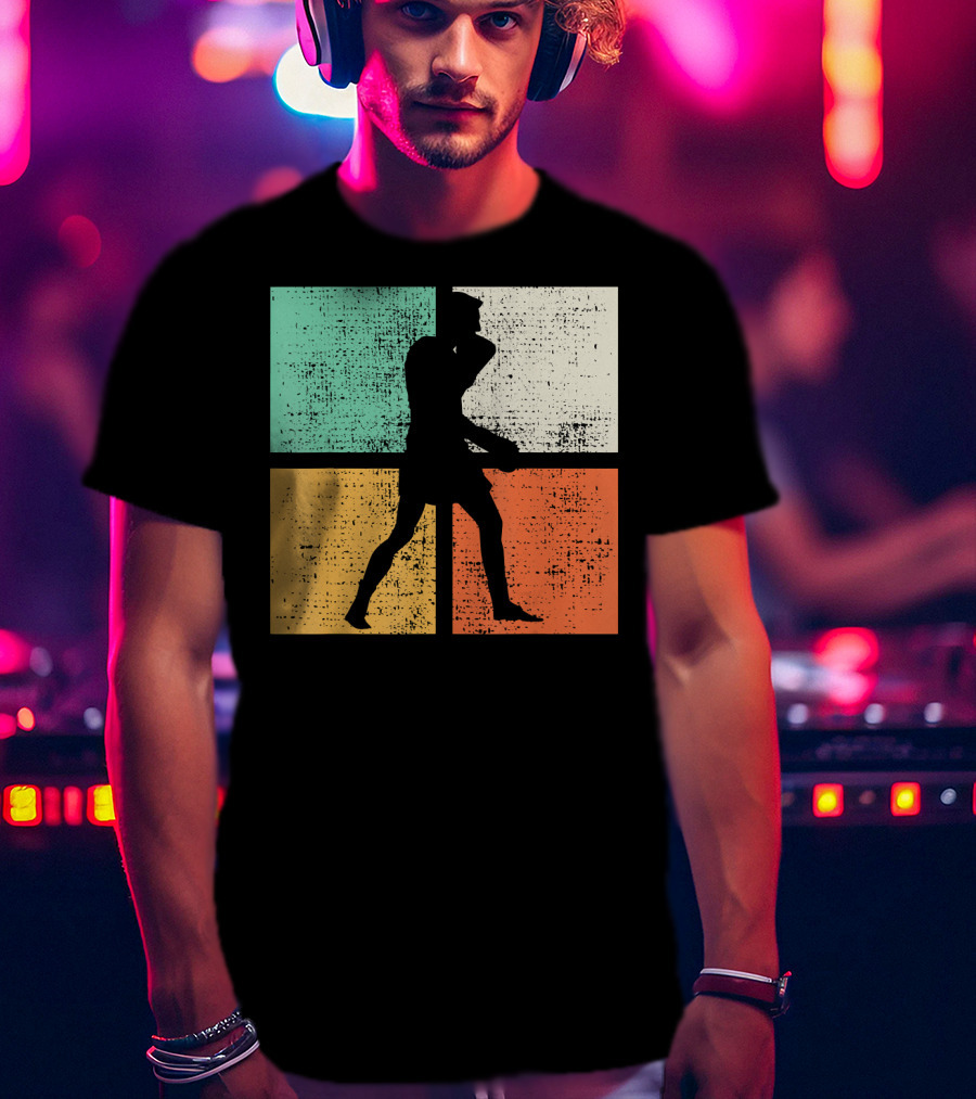 Vintage Boxing Boxer Silhouette Club T-Shirt