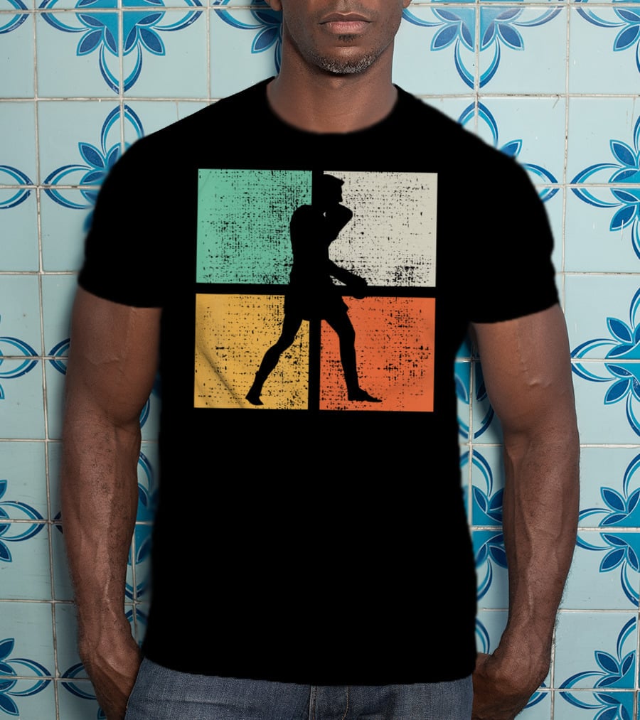 Vintage Boxing Boxer Silhouette Club T-Shirt