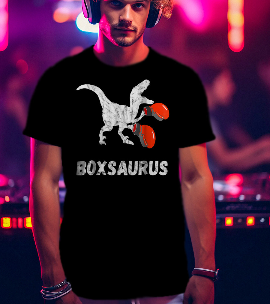 Boxsaurus Dinosaur Boxing Gloves MMA T-Shirt