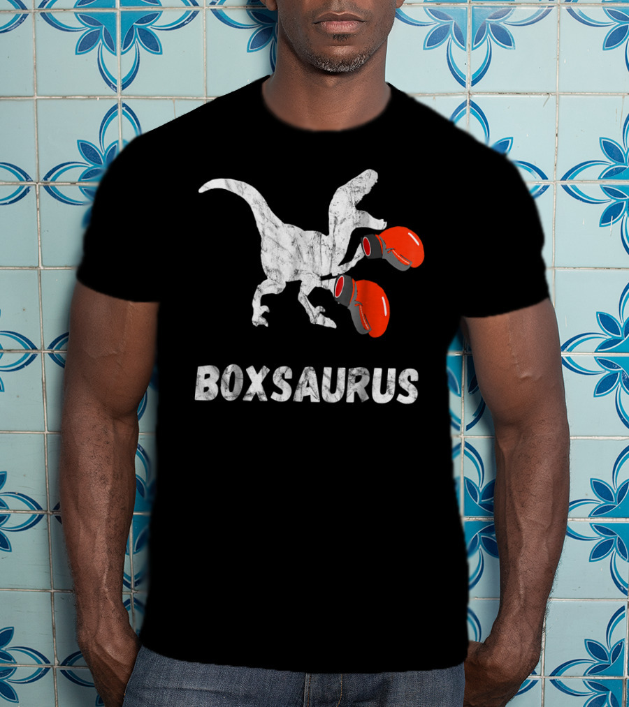 Boxsaurus Dinosaur Boxing Gloves MMA T-Shirt