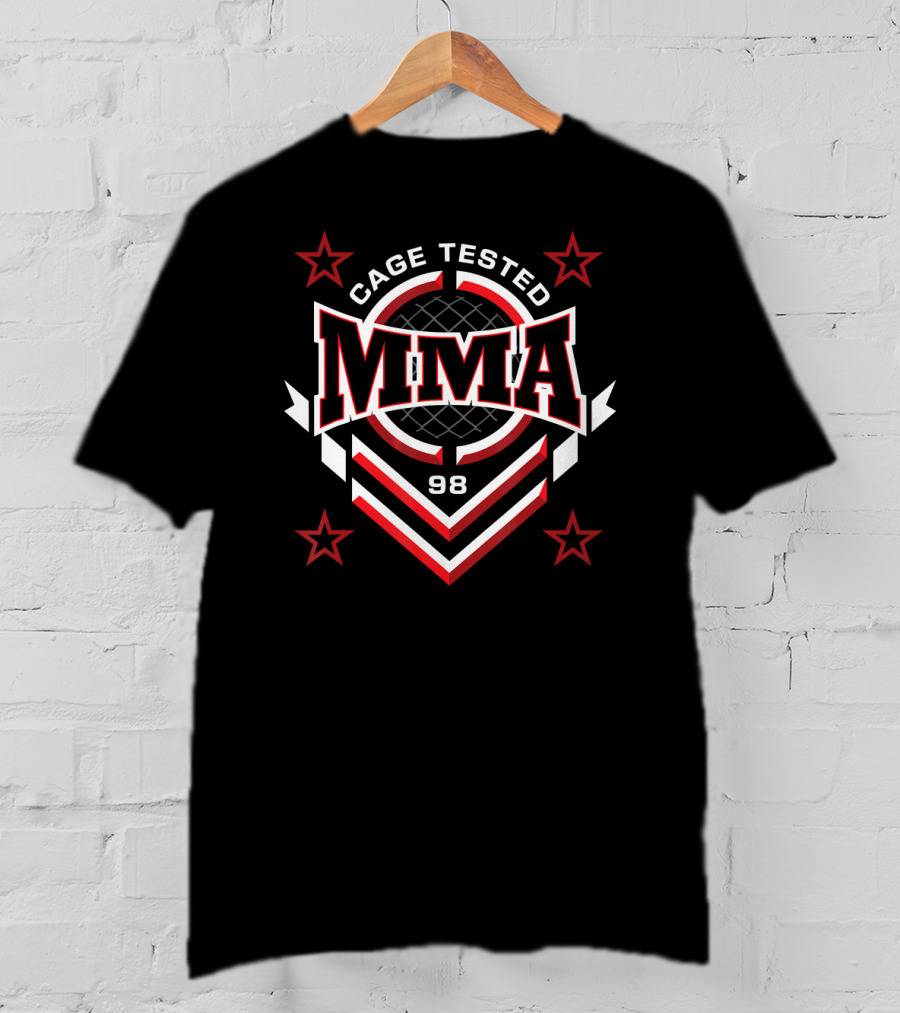 Cage Tested MMA 98 Brazilian Jiu Jitsu MMA Cage Fighting Kick T-Shirt