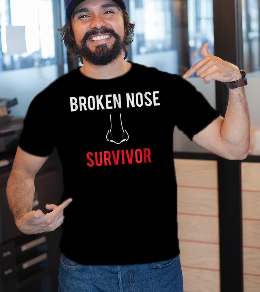 Broken Nose Survivor Broken Nose Boxer Resilience T-Shirt
