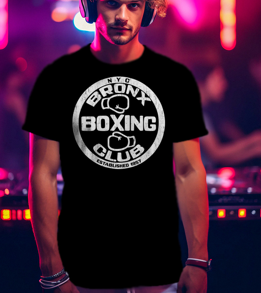 Bronx Boxing Club NYC Established 1957 Squared Circle T-Shirt
