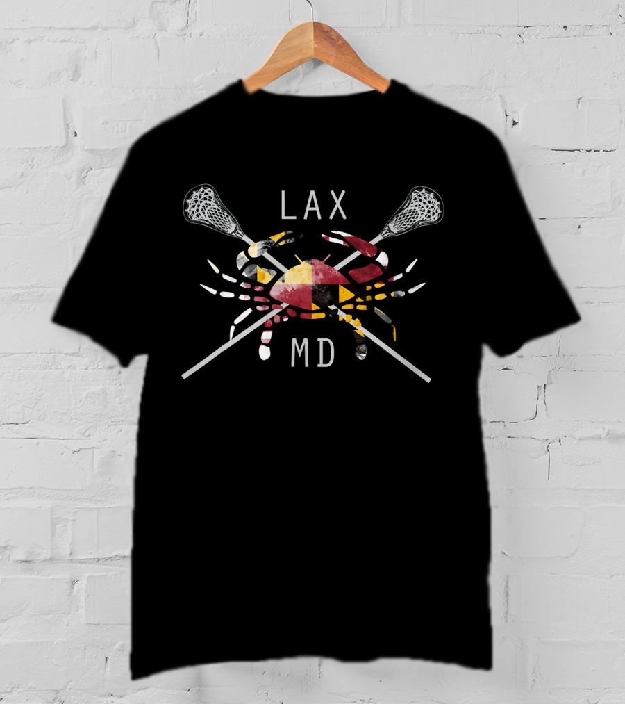 LAX MD Boys Lacrosse Sticks Crossed Crab T-Shirt
