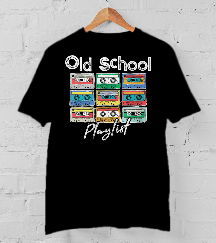 Old School Cassette Tape 80s Playlist Collection T-Shirt