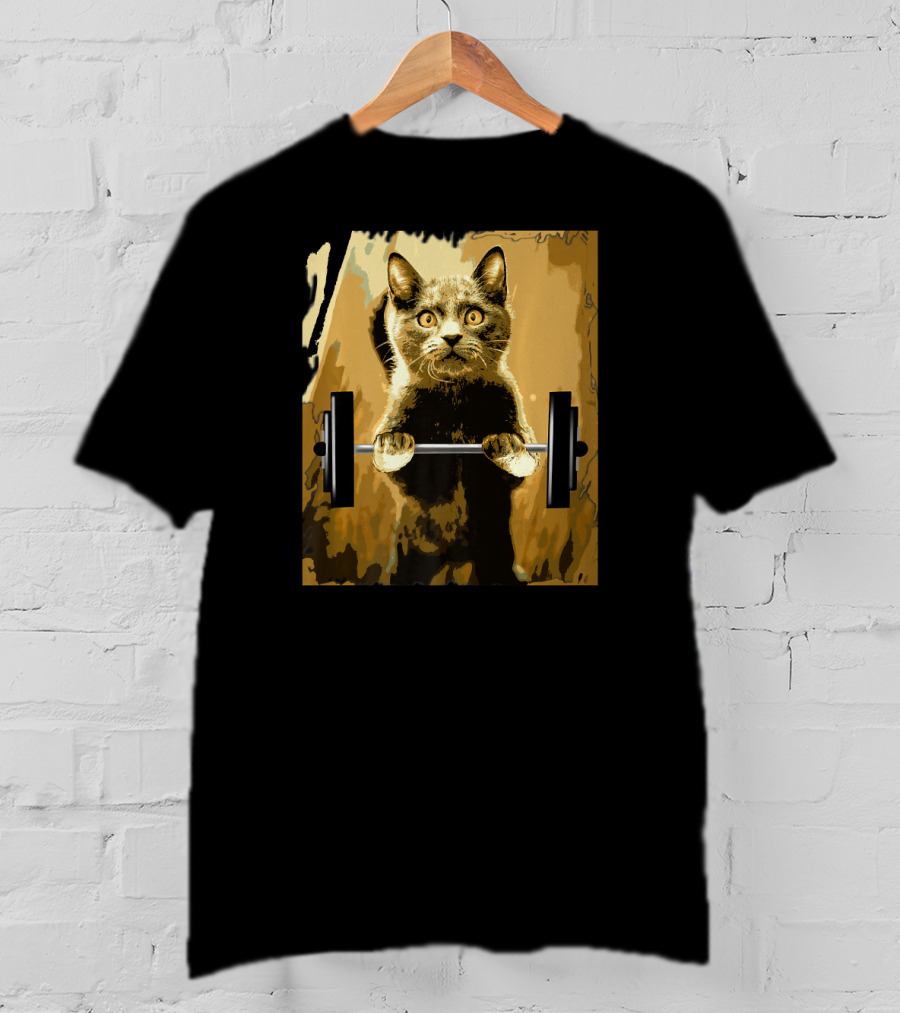 Cat Lifting Weightlifting Cat Training Strength T-Shirt