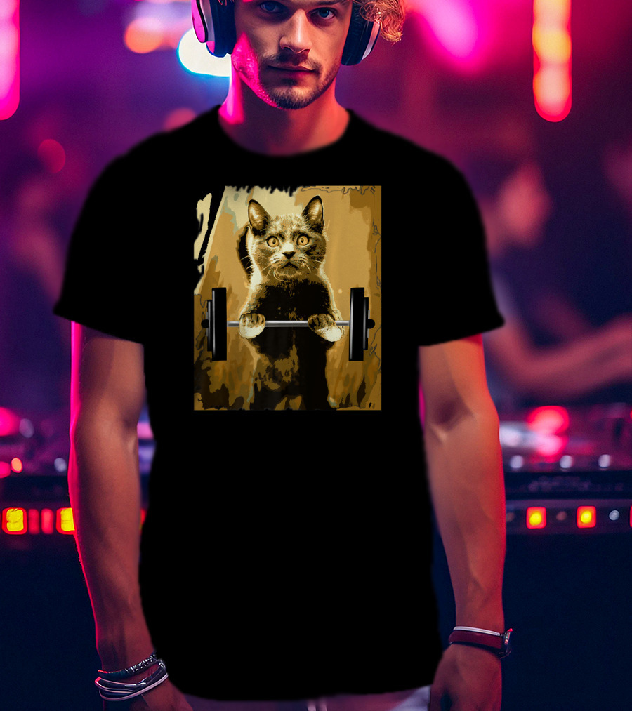 Cat Lifting Weightlifting Cat Training Strength T-Shirt