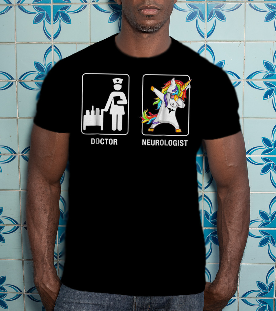 Doctor Neurologist Unicorn Dabbing T-Shirt