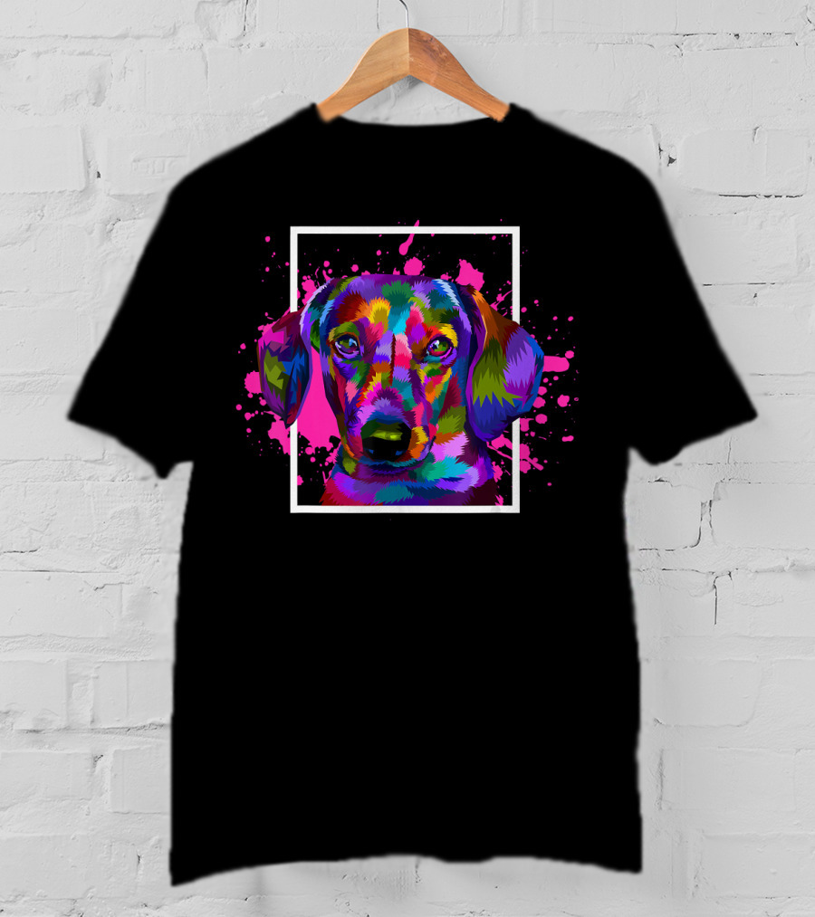 Colorful Dog Animal Lover Pet Dog Breed Dac T-Shirt