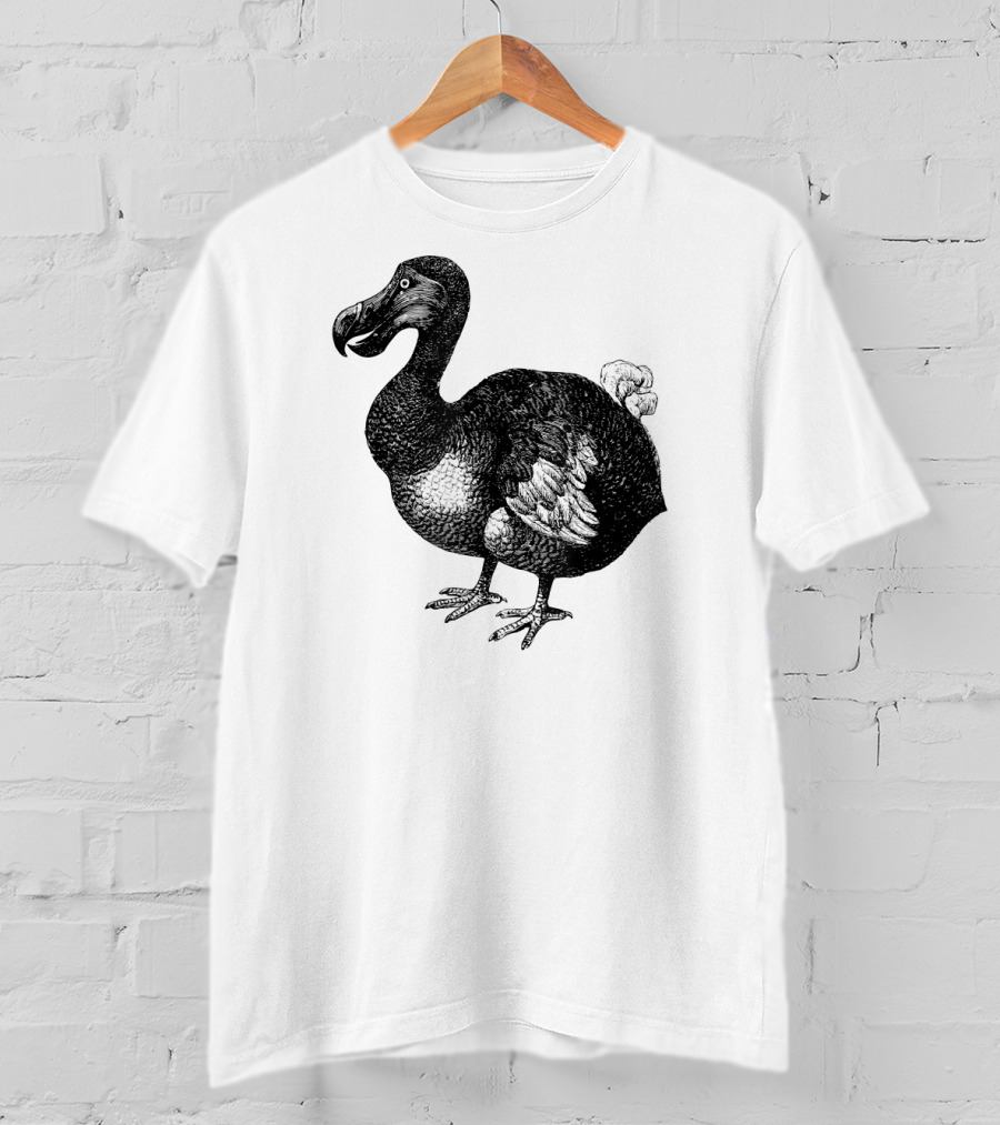Dodo Bird Ornithology Black Line T-Shirt