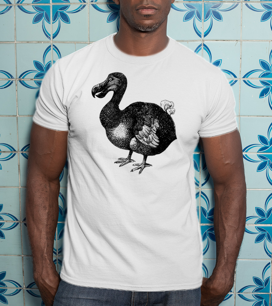 Dodo Bird Ornithology Black Line T-Shirt