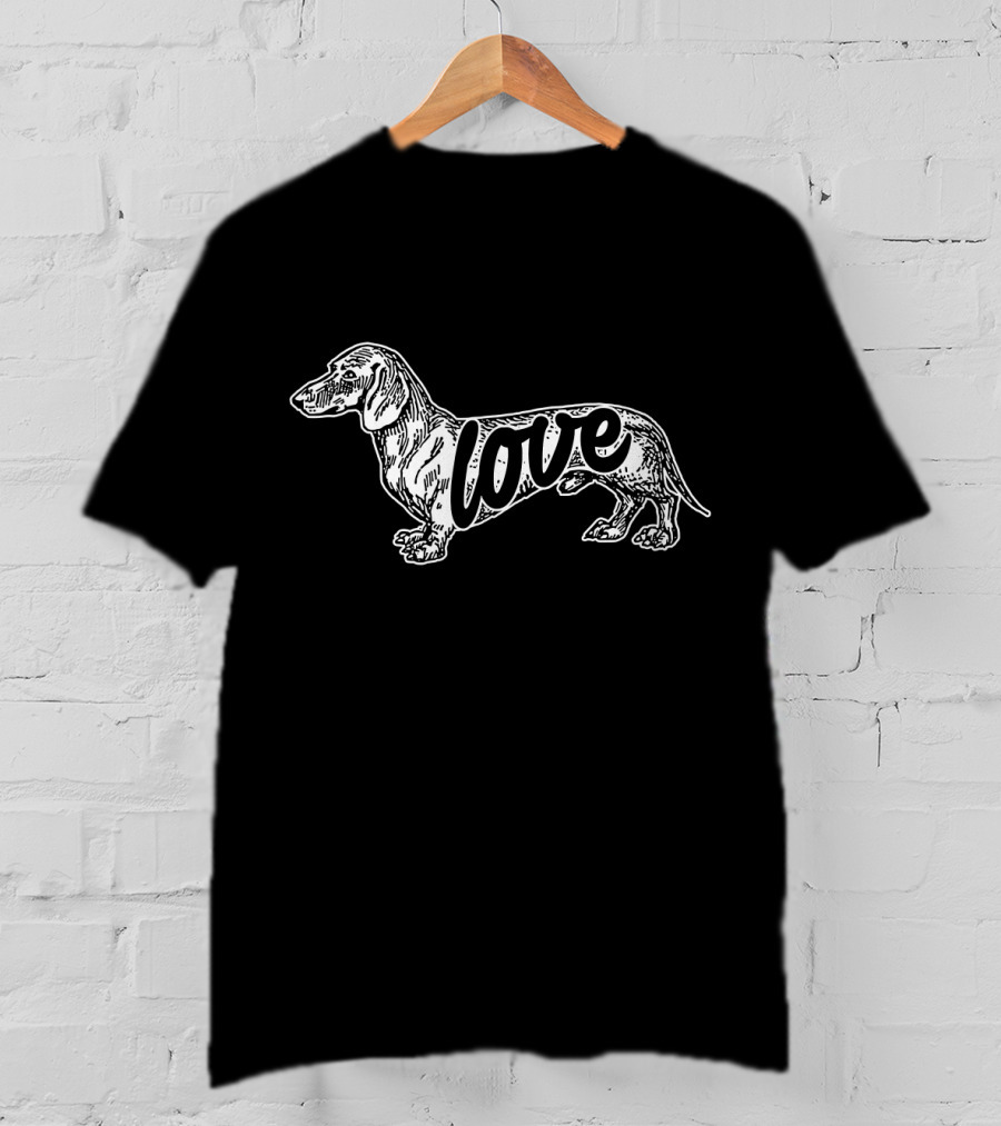 Love Dachshund Valentine Dog Breed Idea T-Shirt