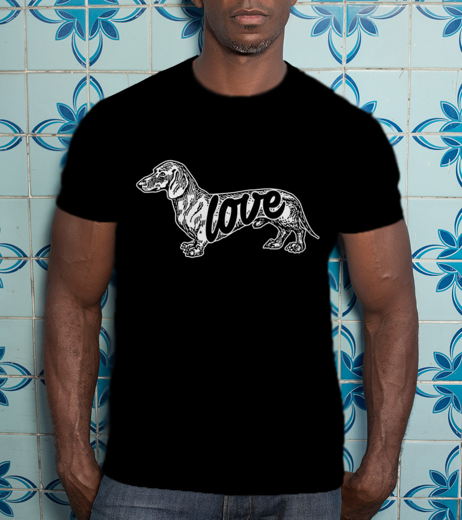 Love Dachshund Valentine Dog Breed Idea T-Shirt