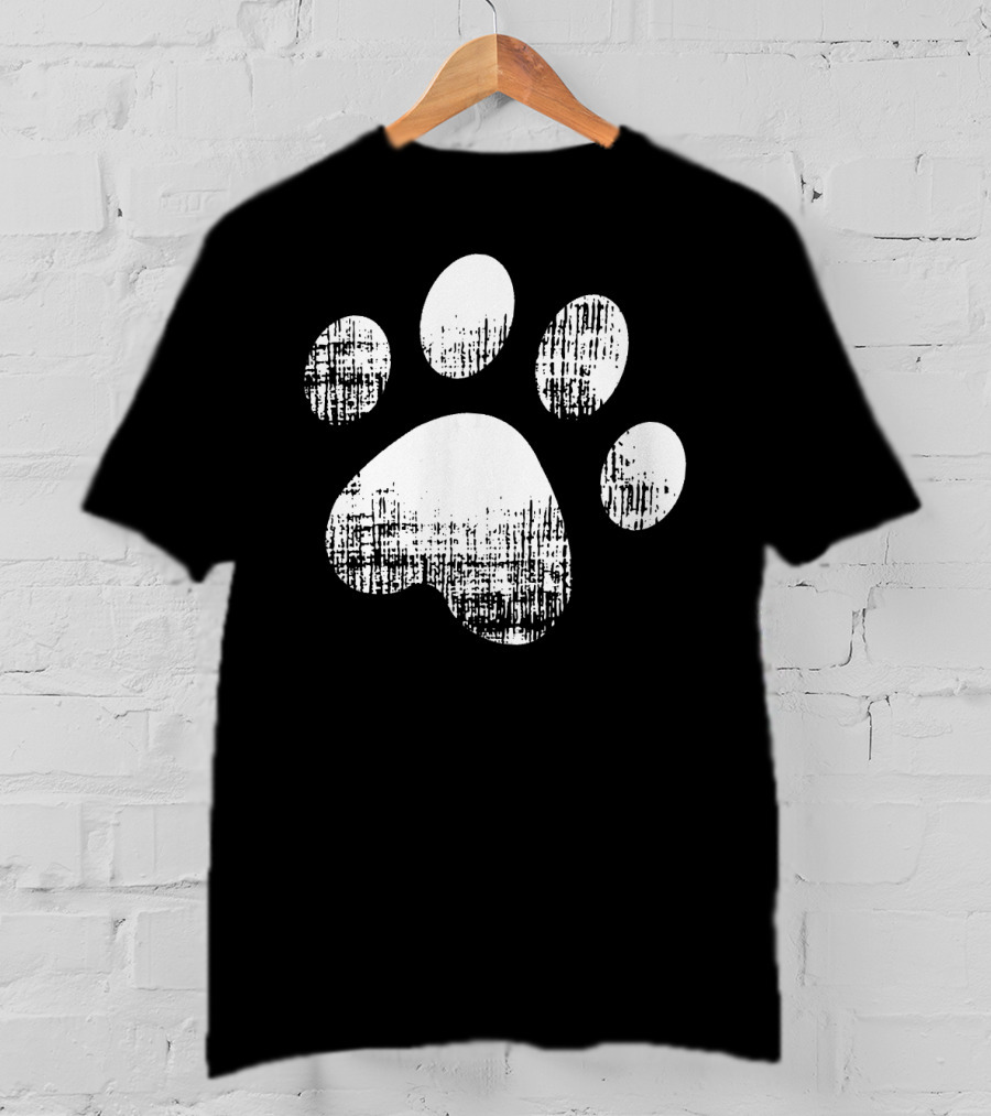 Dog Paw Print Funny For Pet Parents T-Shirt