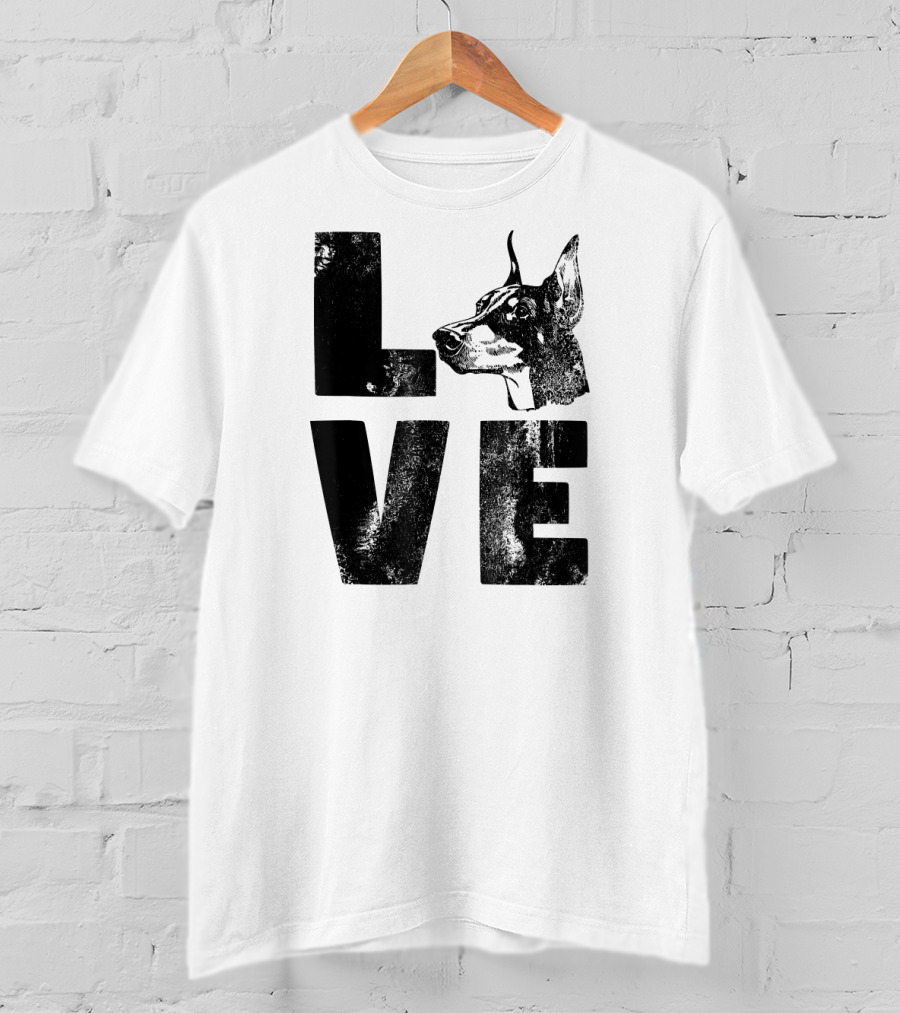 LOVE Doberman Pinscher Dog T-Shirt