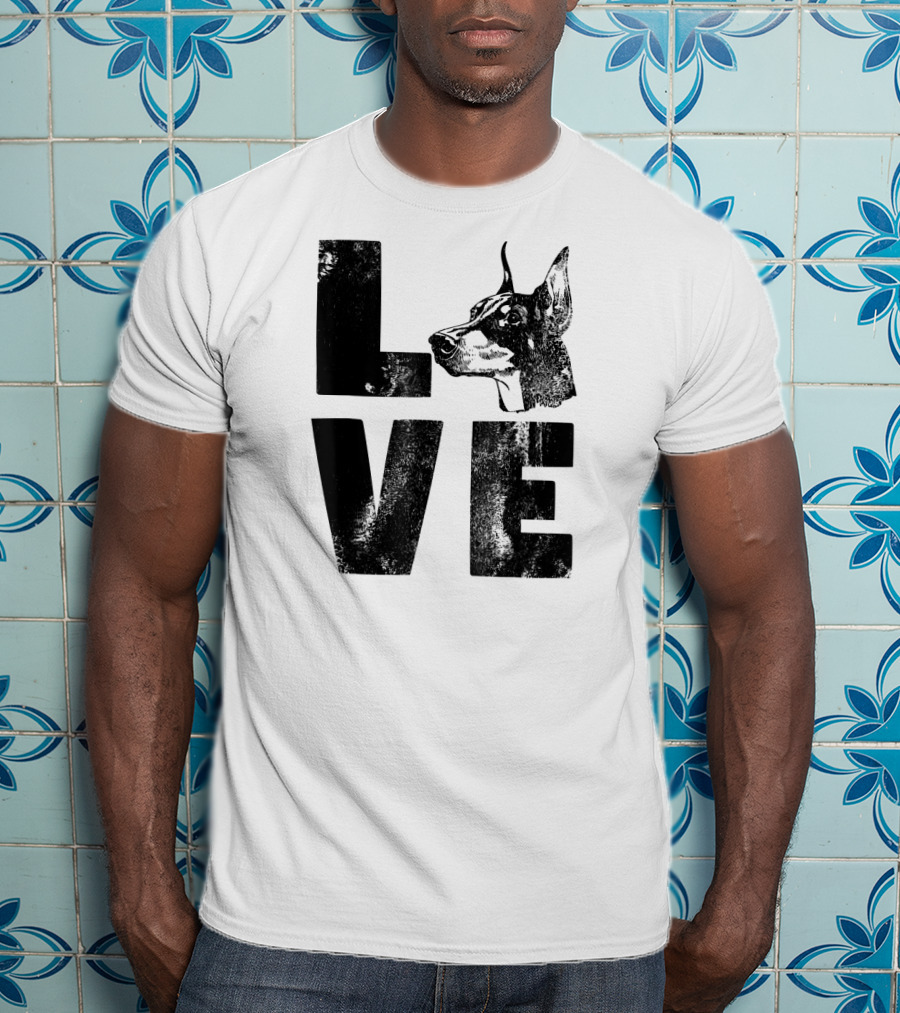 LOVE Doberman Pinscher Dog T-Shirt