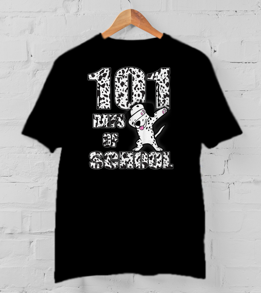 101 Days Of School Dabbing Dalmatian T-Shirt