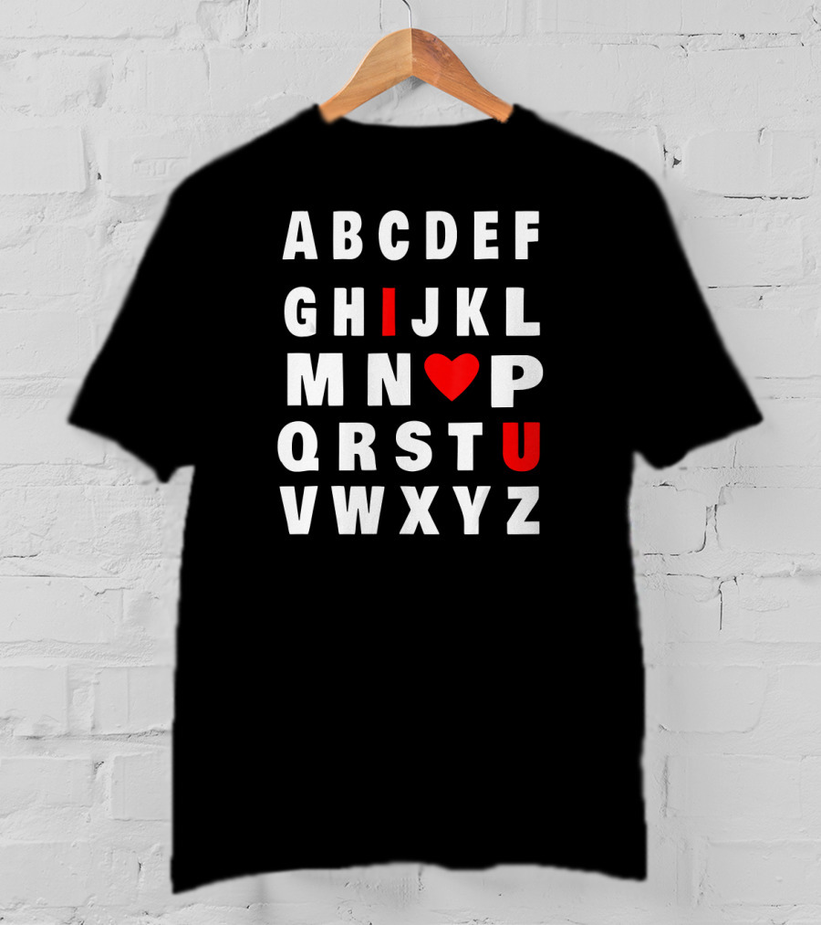 ABC Alphabet I Love You Kids Teach T-Shirt