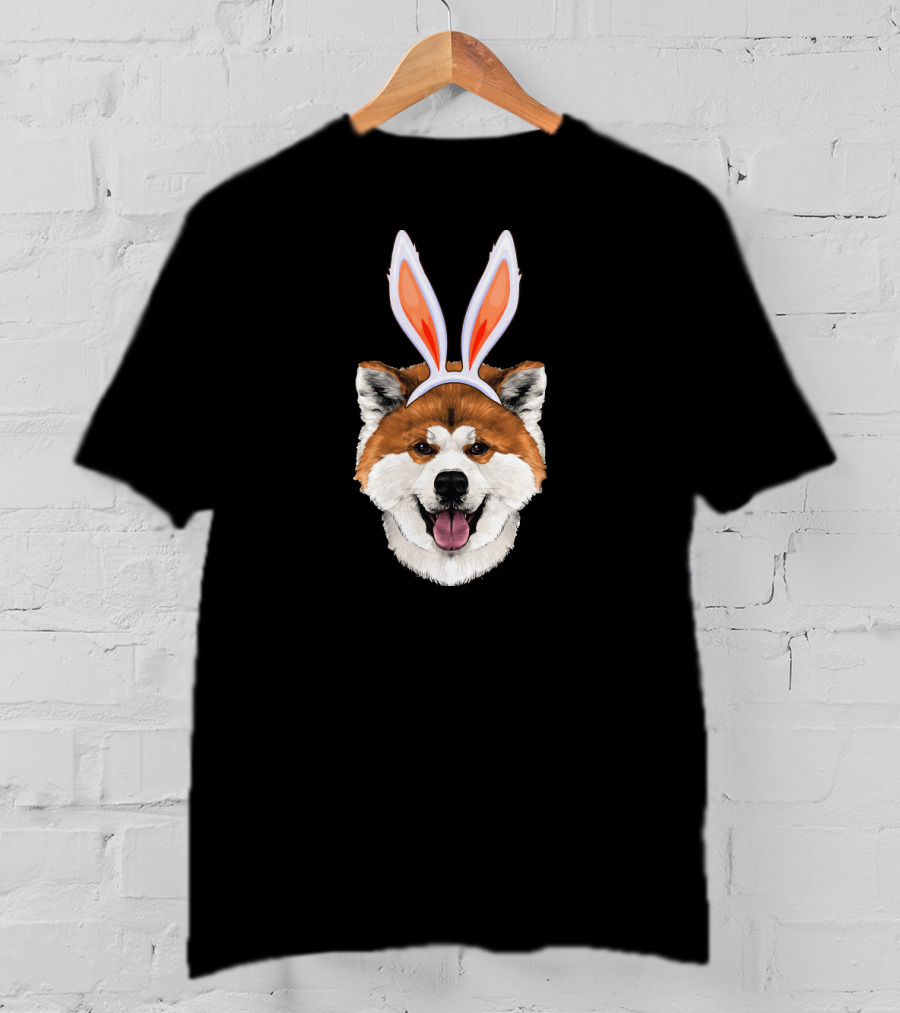 Akita Easter Bunny Akita Dog Lover Swe Funny Canine T-Shirt
