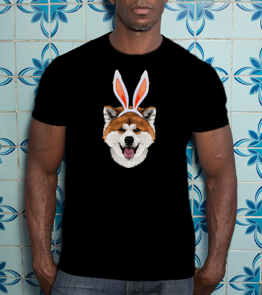 Akita Easter Bunny Akita Dog Lover Swe Funny Canine T-Shirt