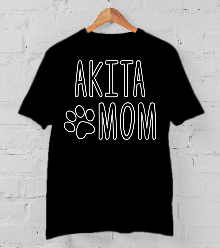AKITA MOM Paw Print Swe T-Shirt