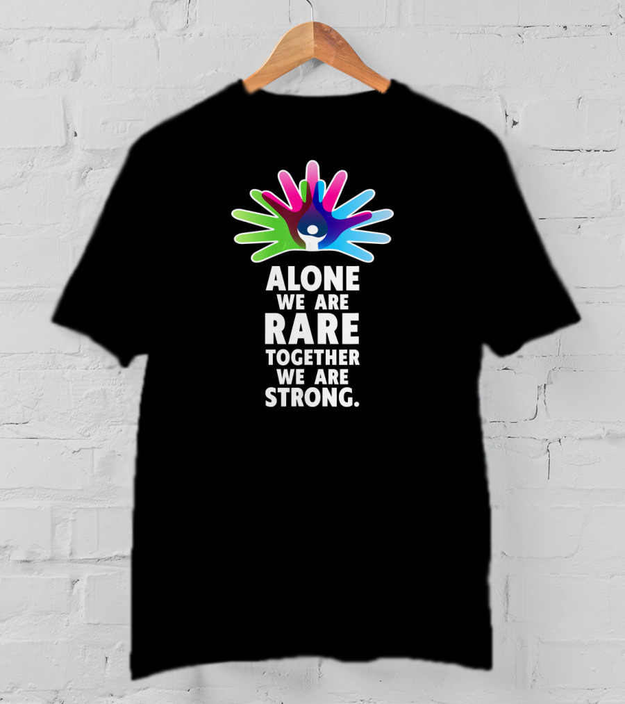 Alone We Are Rare Together We Are Strong Multicolored Hands T-Shirt