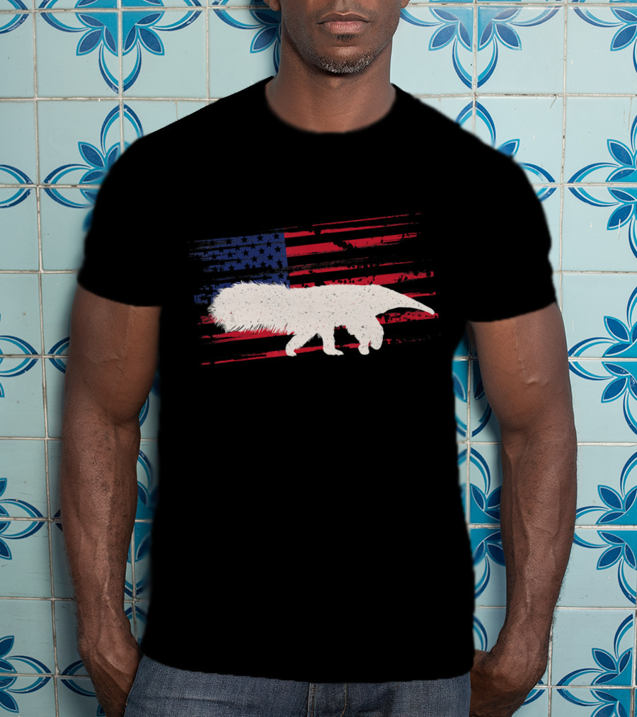 Anteater American Flag Ant Bear Patriot T-Shirt