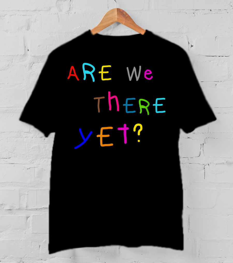 Are We There Yet Colorful Lettering Peek Trip Travel Mod T-Shirt