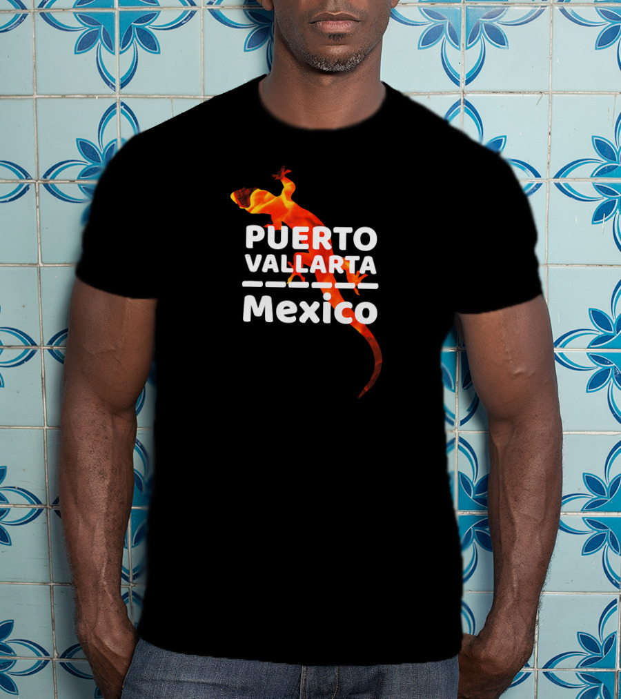 Puerto Vallarta Mexico Sunset Lizard Iguana T-Shirt