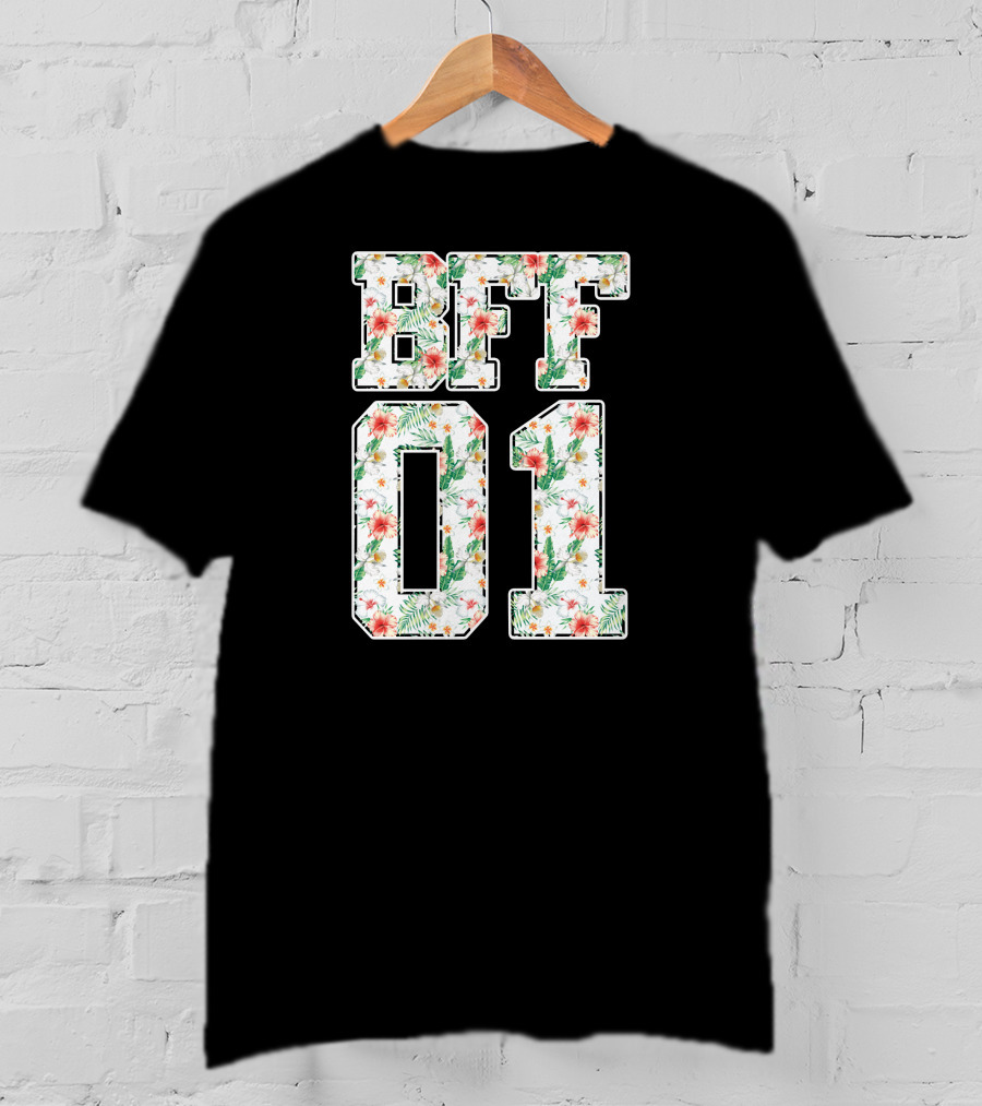 BFF 01 Best Friends Floral Tropical T-Shirt