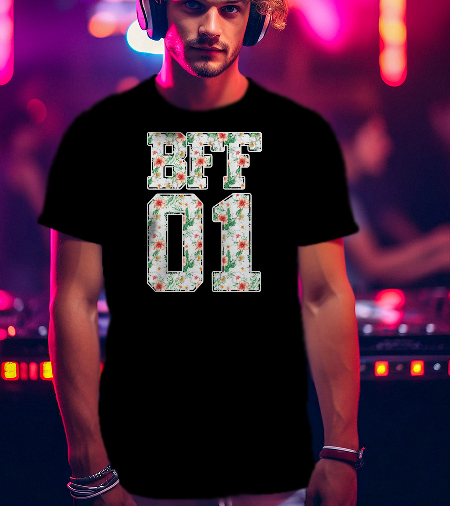 BFF 01 Best Friends Floral Tropical T-Shirt