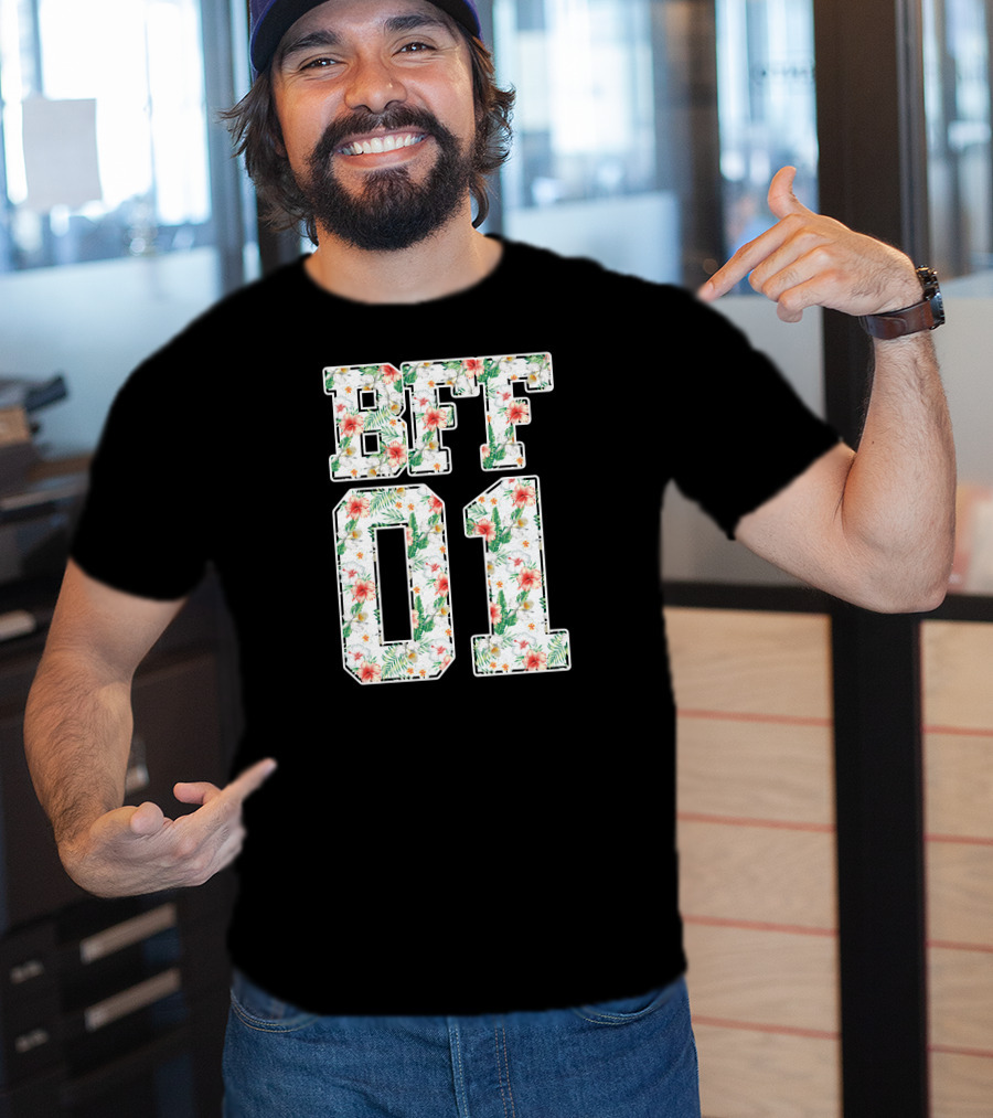 BFF 01 Best Friends Floral Tropical T-Shirt