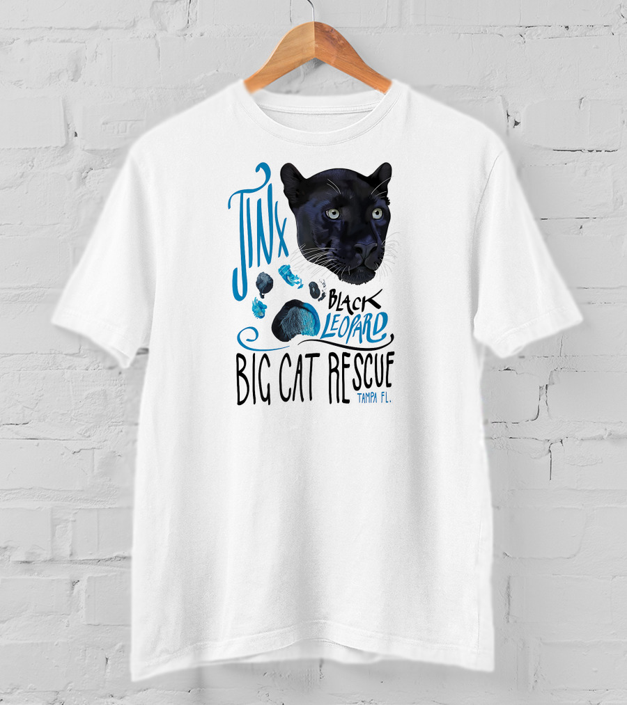 Jinx Black Leopard Big Cat Rescue Tampa FL T-Shirt