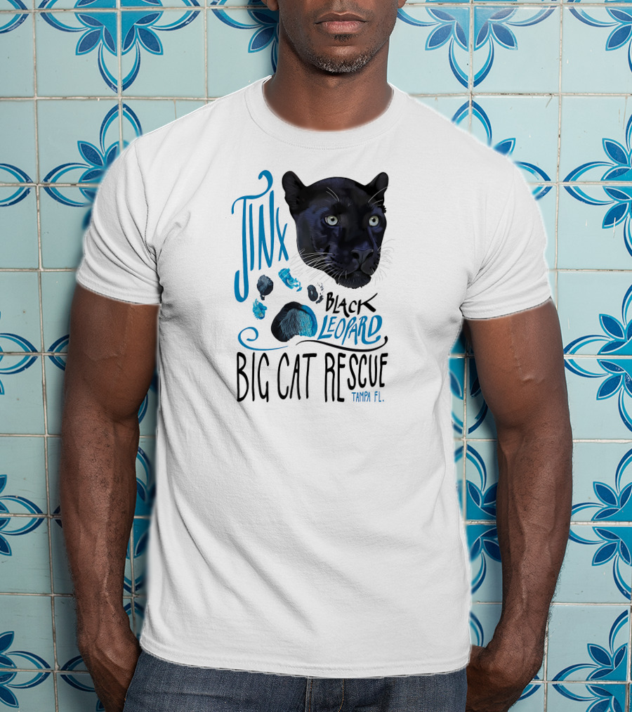 Jinx Black Leopard Big Cat Rescue Tampa FL T-Shirt