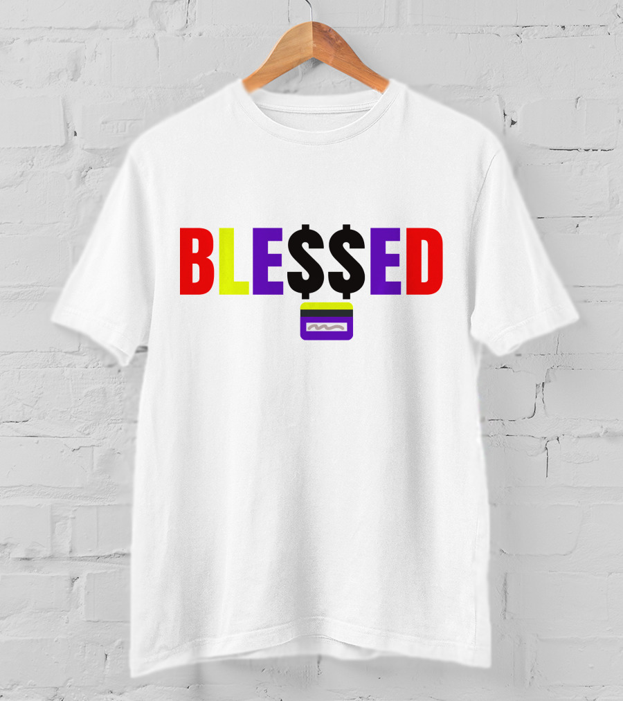 BLE$$ED WITH MONEY Credit Card T-Shirt