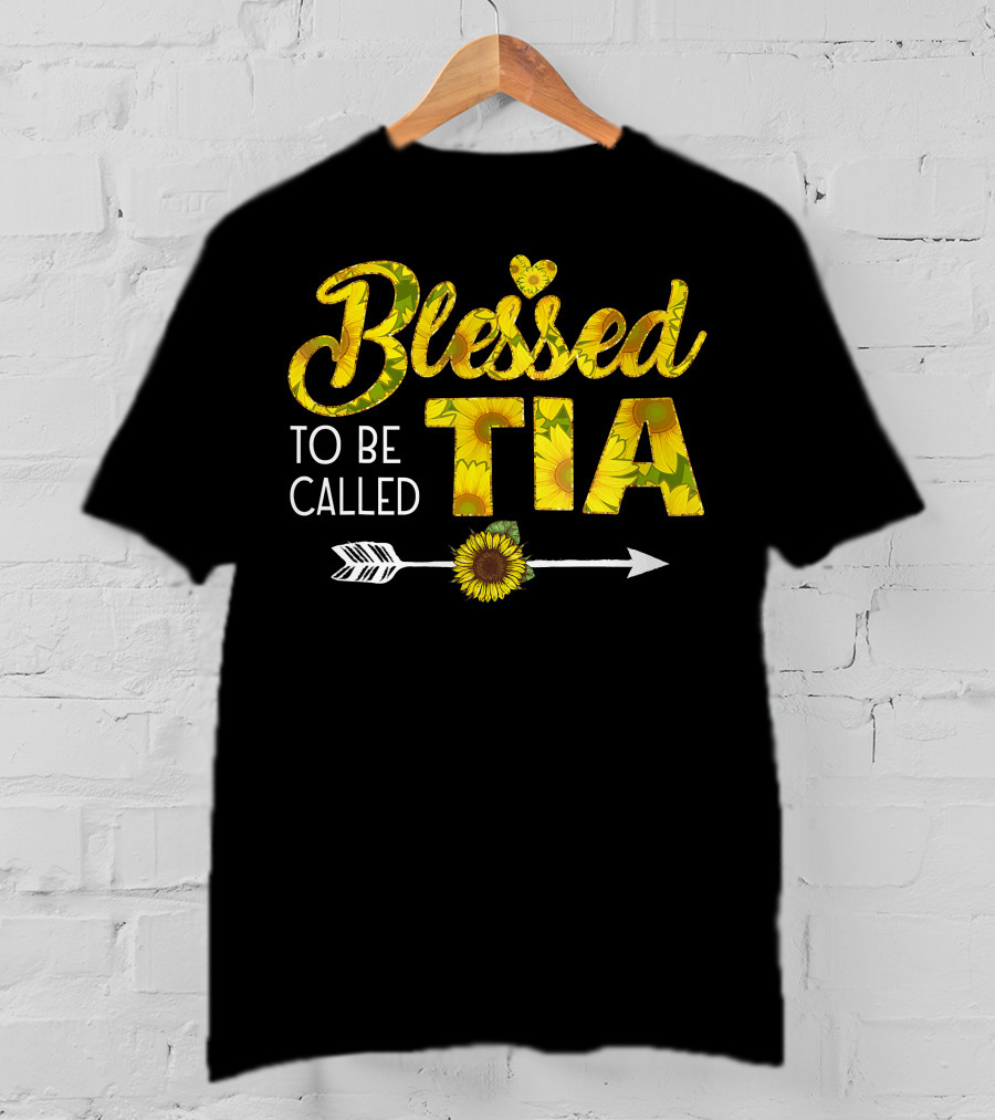 Blessed To Be Called Tia Sunflower Arrow T-Shirt
