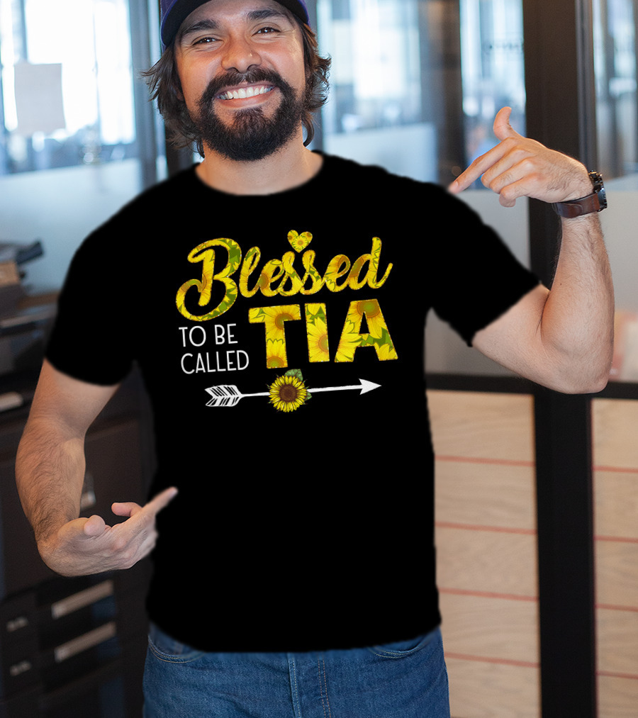 Blessed To Be Called Tia Sunflower Arrow T-Shirt