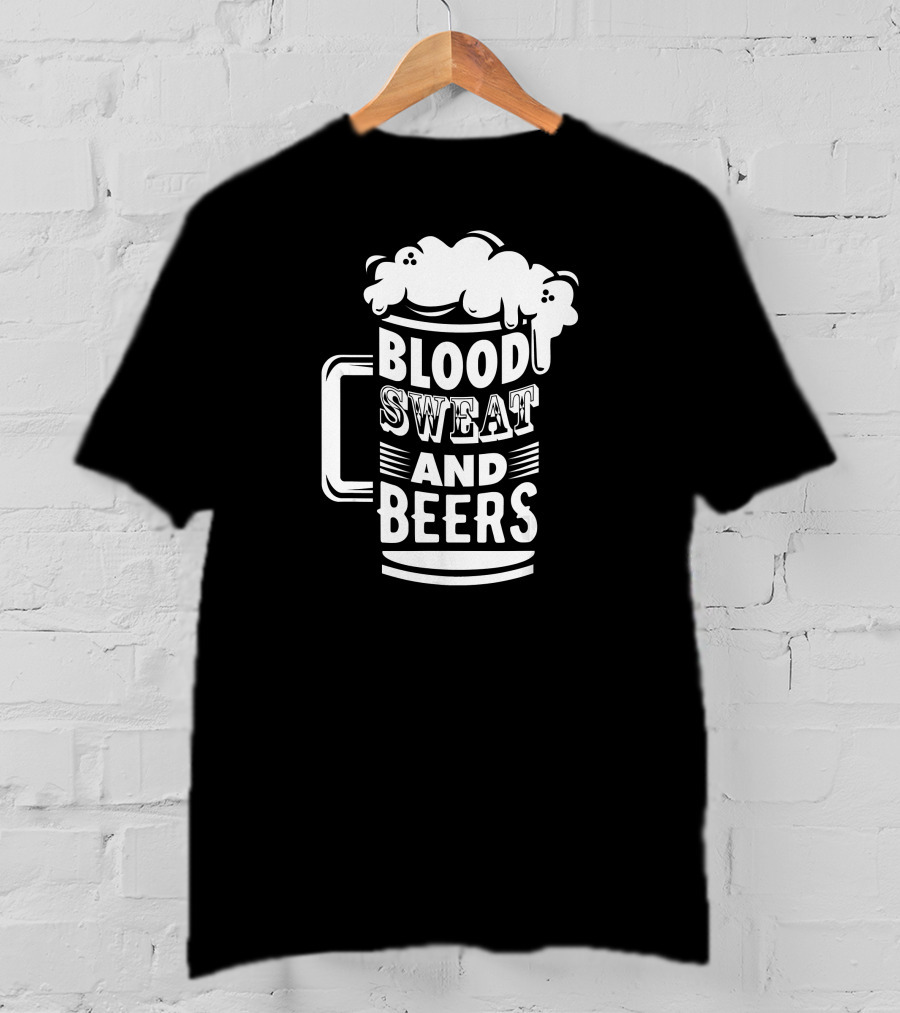 Blood Sweat And Beers Funny Pun Mug T-Shirt