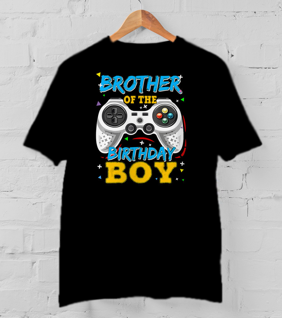 Brother Of The Birthday Boy Video Game Controller T-Shirt