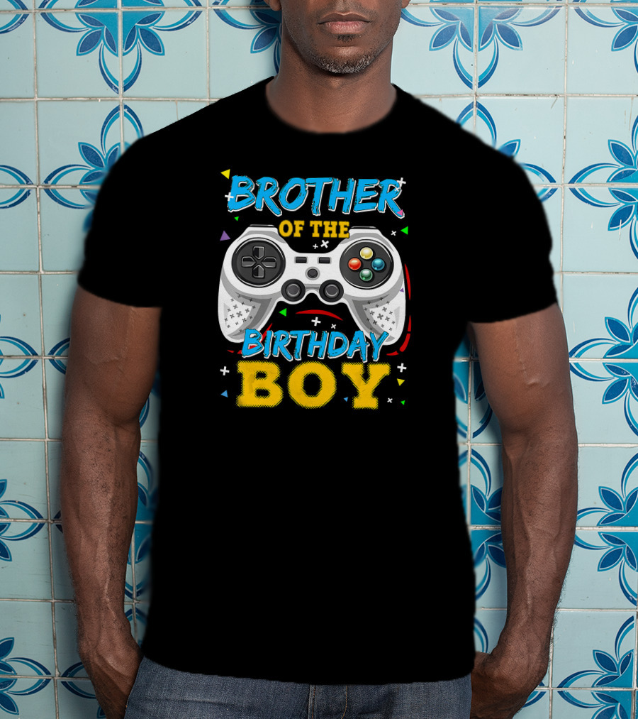 Brother Of The Birthday Boy Video Game Controller T-Shirt