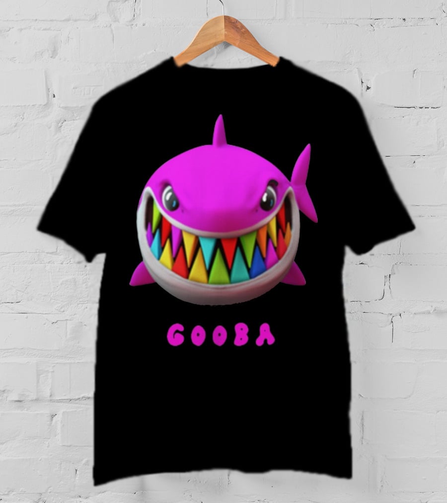 Gooba 69 Merch Pink Shark Colorful Teeth T-Shirt