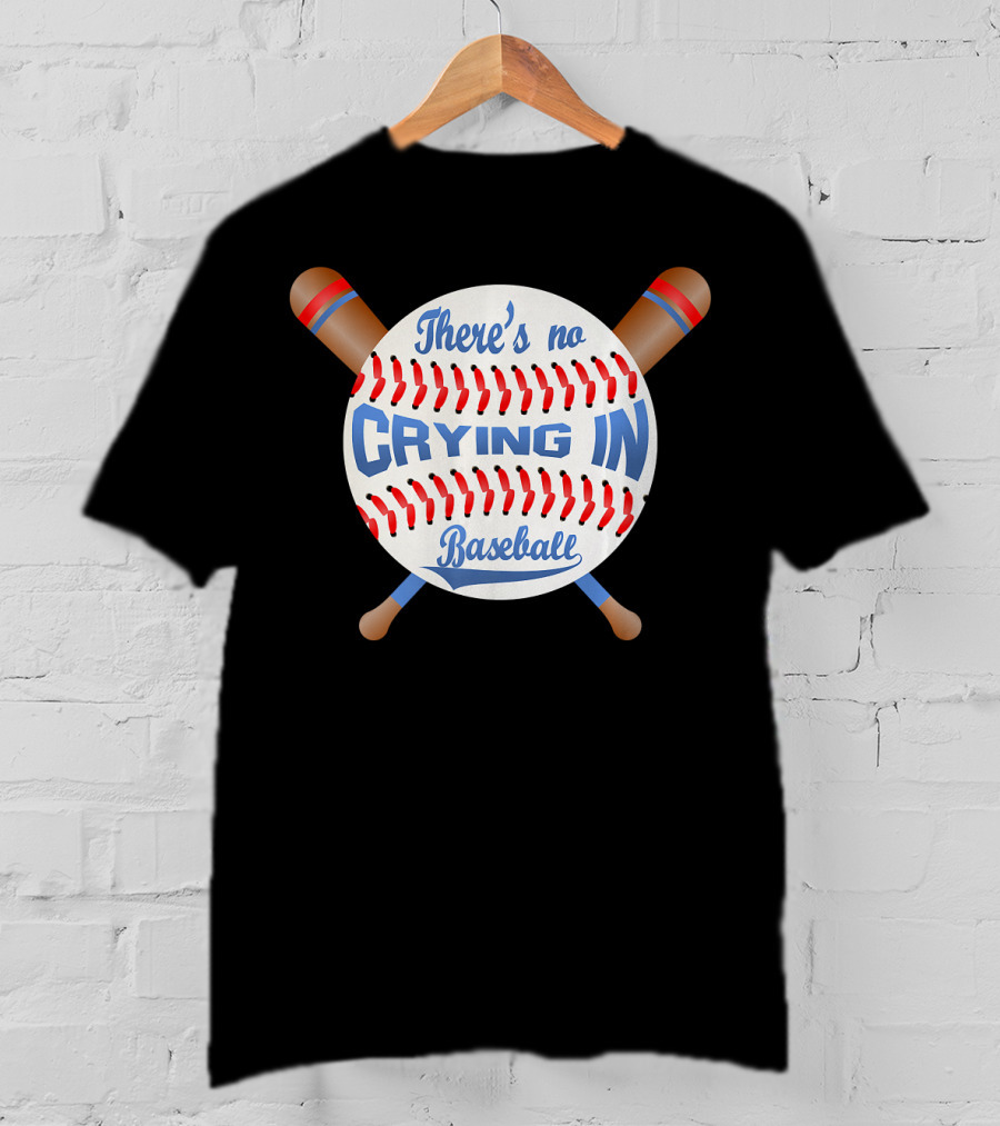 There's No Crying In Baseball Pink Bat T-Shirt