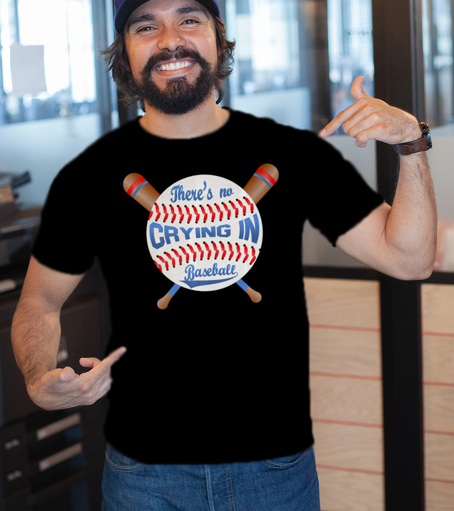 There's No Crying In Baseball Pink Bat T-Shirt