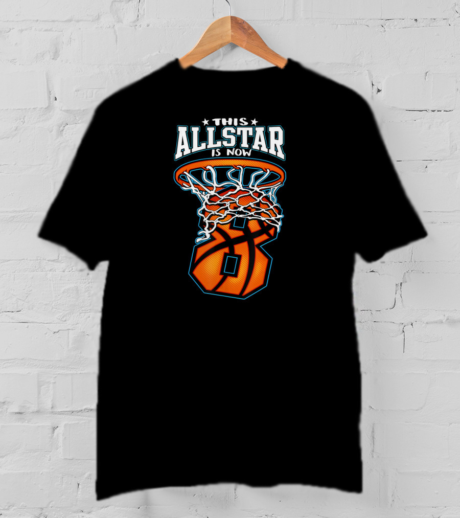 This All Star Is Now 8 Birthday Basketball Hoop T-Shirt