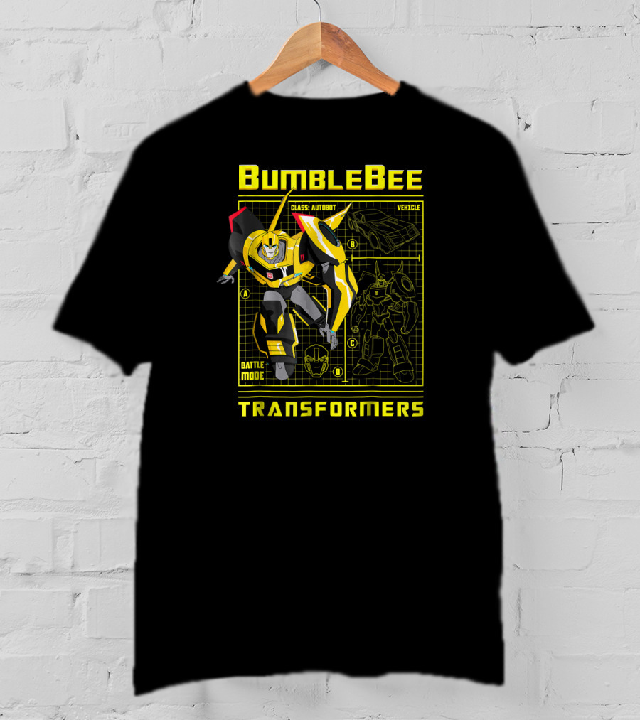 Transformers Bumblebee Battle Mode Autobot Vehicle Blueprint T-Shirt