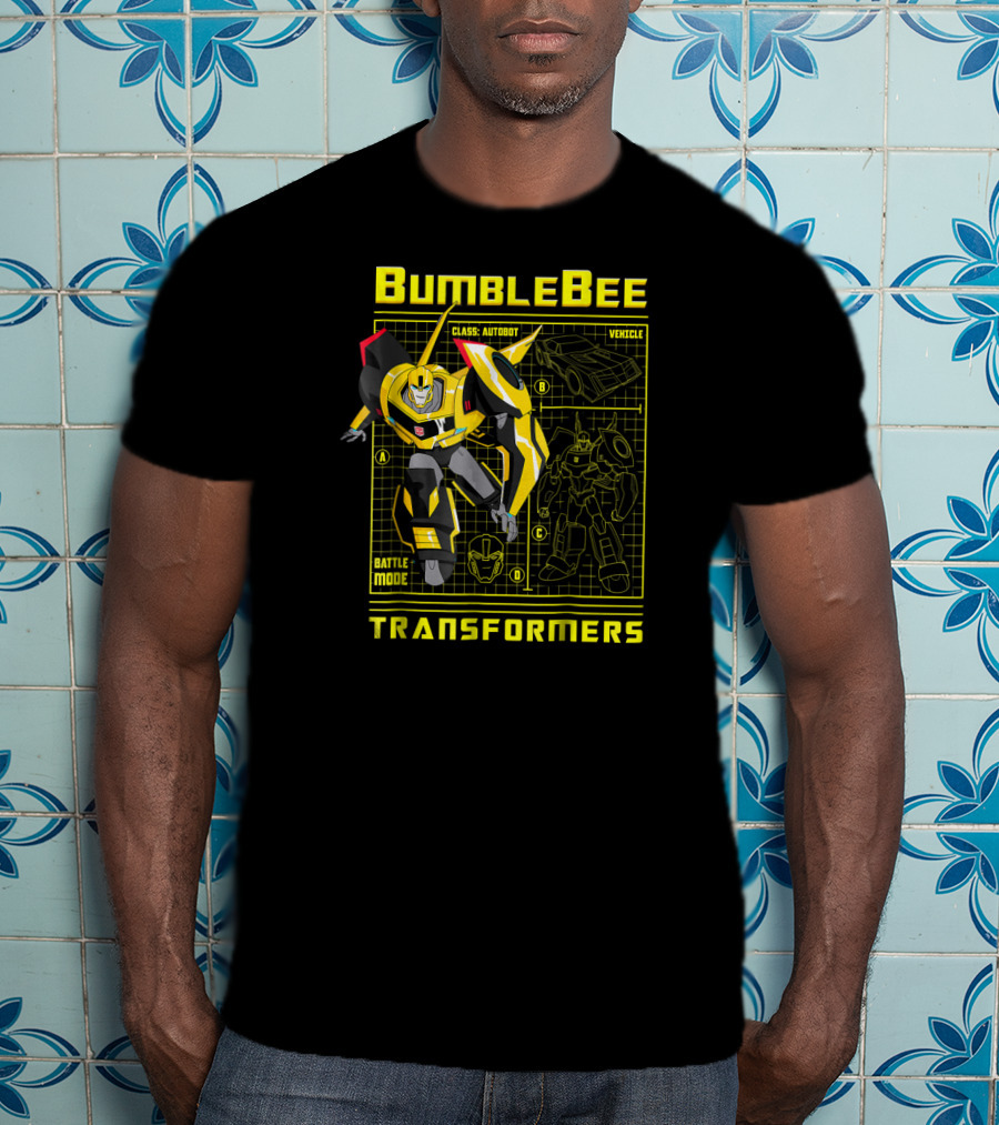 Transformers Bumblebee Battle Mode Autobot Vehicle Blueprint T-Shirt