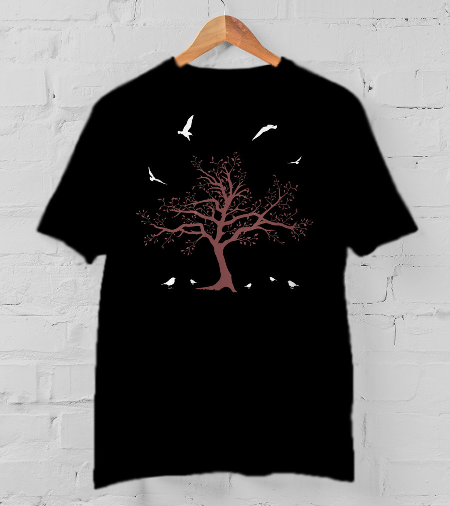 Tree And Birds Nature Spring Summer T-Shirt