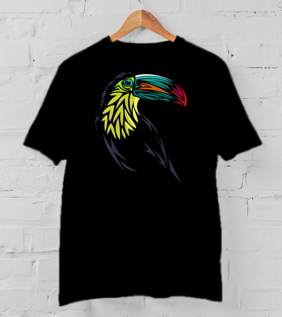 Tribal Toucan Colorful Graphic Cute T-Shirt